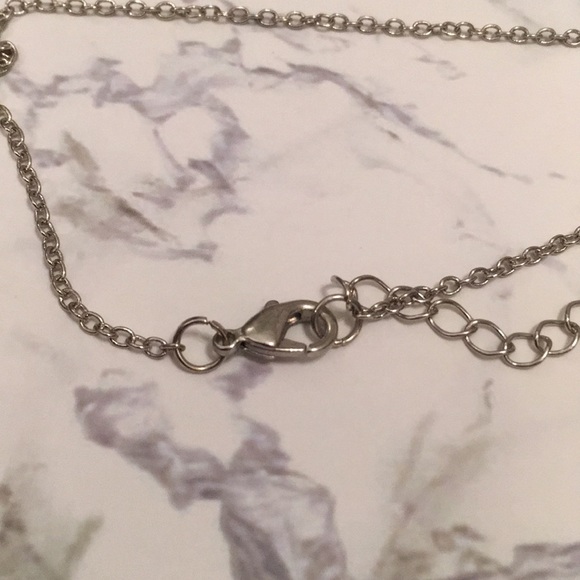 SOLD Silver tone Antler Necklace 23” - Picture 4 of 4